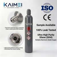 Cilindro de Gas Silano de Grado Solar 99.999% 44L 47L 12kg SiH4 para Producción de Células Solares TOPCon y HJT