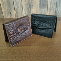 Grosir Pabrik dompet panjang dompet tekstur kulit buaya kulit asli tas tangan logo kulit kustom dompet uang untuk pria