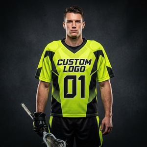 Jersey de Lacrosse Azul Personalizado para Adultos Unisex, Impresión por Transferencia de Calor, Venta al Por Mayor, Alta Calidad, Tela de Malla 100% Poliéster - Product Image 6