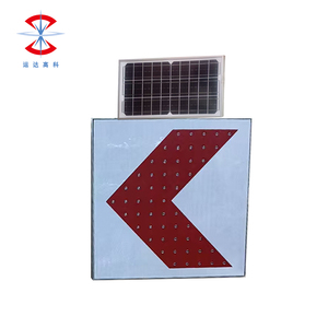 Năng lượng mặt trời chiếu sáng LED nhôm hướng giao thông phản chiếu nhấp nháy bảng hiệu trái và phải arrowtraffic dấu hiệu với bảng điều khiển - Product Image 3