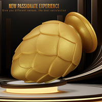 Plug anal unisexe jaune en forme de lotus, masturbateur en forme de bourgeon, dilatateur gay, accessoires BDSM, nouveauté pour adultes, vente en gros, silicone liquide