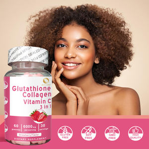 Glutatión Colágeno Vitamina C 3 en 1 Gomitas para iluminar y nutrir la piel 60 Sabor a fresa - Product Image 3