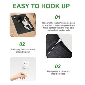 Tapis de couchage apaisant et conducteur pour animaux de compagnie, de haute qualité, design moderne pour améliorer le sommeil et réduire le stress émotionnel des animaux. - Product Image 5