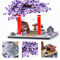 MOC1052 Arbre à fleurs de glycine Sinensis, Blocs de construction DIY pour scène d'anime, Briques créatives éducatives à assembler, Jouets cadeaux pour enfants