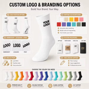 Échantillon Gratuit Chaussettes de Sport Blanches Personnalisées de Qualité Luxe avec Lettres Brodées sur le Bas – Chaussettes de Gym Personnalisables - Product Image 3