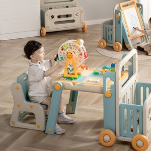 Mesa y Silla <span class=keywords><strong>de</strong></span> Dibujo Multifuncional para Niños, Muebles para Sala <span class=keywords><strong>de</strong></span> Estar, Tablero <span class=keywords><strong>de</strong></span> Bloques <span class=keywords><strong>de</strong></span> Construcción, Juguetes <span class=keywords><strong>de</strong></span> Dibujo para el Hogar - Product Image 1