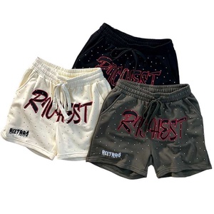 Shorts Personalizados <span class=keywords><strong>de</strong></span> <span class=keywords><strong>Hombre</strong></span> Estilo Hip Hop con Pedrería, Deslavado Vintage y Estampado Acid Wash - Product Image 5