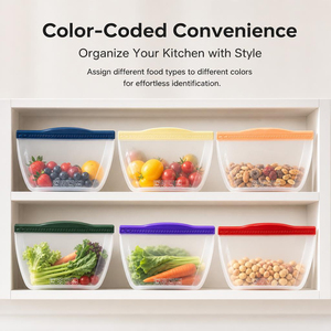 Food-grade BPA-free Leak Proof Food <b>Storage</b> Sustainable Kitchen Vegetable <b>Storage</b> <b>Bags</b> Fresh and Tidy <b>Storage</b> - Product Image 3