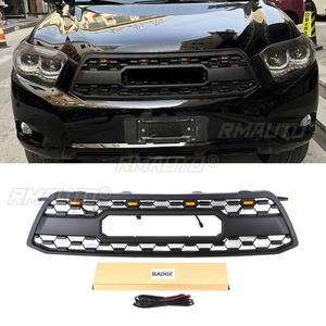 Grille de pare-chocs avant de voiture, grilles de course, calandre pour Toyota Highlander 2009-2011, kit carrosserie, accessoires automobiles - Product Image 1