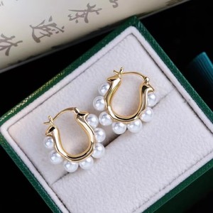 22380 Accesorios de Plata S925 para Perlas DIY para Mujer, Hebilla de Oreja Multicuentas de Moda, Soporte Vacío para Perlas de 5-6mm para Pendientes - Product Image 2