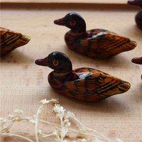 Pemegang sumpit Resin Mandarin gaya klasik, rak sandaran garpu sendok sumpit berbentuk bebek Lucu