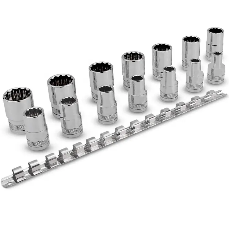 Factory Price 14pcs 1/2" Drive 12 Point 8-21mm Metric Socket Set