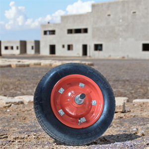 Neue 13-Zoll 3.25-<span class=keywords><strong>8</strong></span> Pneumatische PU-Schaum & Vollgummi-Lenkrollen aus Stahl & Kunststoff für Bau-Schubkarren - Product Image 2