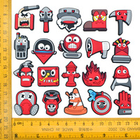 Breloques de chaussures en gros pour pompiers : promotion, cadeau, décoration de chaussures, pompier, extincteur, hydrant, sabots