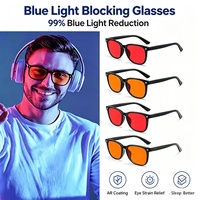 Lunettes anti-lumière bleue tendance mondiale pour le sommeil, réduisent de 99 % la fatigue oculaire, anti-radiation pour les joueurs PC/console, verres rouges anti-lumière bleue