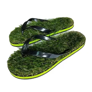 Produsen Grosir Sandal Jepit Murah Kustom Musim Panas Pantai EVA Rumput Buatan Sandal Jepit Pria Sandal Jepit untuk Wanita