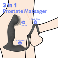 S-Hande - Jouets sexuels pour adultes - Design ergonomique pour la prostate masculine - Masseur - Anneau pénien de qualité supérieure - Mode de vibration - Plugs anaux en silicone pour couples