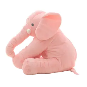 40/60/80cm Direct Factory Big Ear Plush Sitting Grey Elephant Toy/ Stuffed PP Cotton Plush Elephant Animal Toy