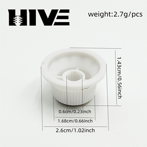 Capuchons de potentiomètres de guitare HIVE en nacre d'ormeau de 6 mm, boutons de <span class=keywords><strong>volume</strong></span> et de tonalité pour guitare électrique ST, pièces de rechange - Product Image 2