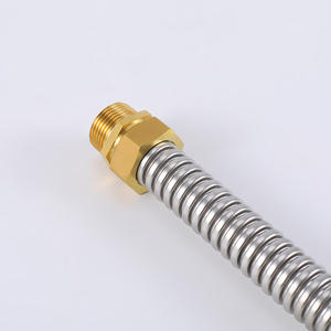 Supply Brass-Capped Corrugated Flexible Metal Joint for Central Air Conditioning Hot Cold Water Inlet Pipes for Plumbing Use - Product Image 1