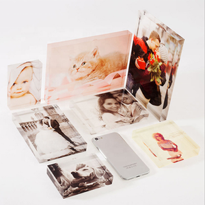 Rắn Cube Acrylic khối ảnh khung rõ ràng hiển thị với logo phong cách tình yêu phong cách nhựa ảnh đứng - Product Image 4