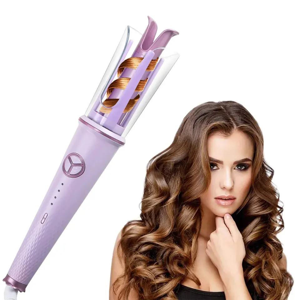 2024 Hot sale Popular Automatic Electric Airwarp Hair Curler Rotating Hair Wand For Long Hair