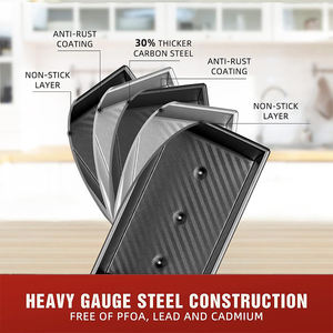 Moule à <span class=keywords><strong>pain</strong></span> Pullman Lmetjma avec couvercle, 1 lb, antiadhésif, en acier inoxydable, rectangulaire, ondulé, pour <span class=keywords><strong>pain</strong></span> de mie, moule à gâteau - Product Image 2