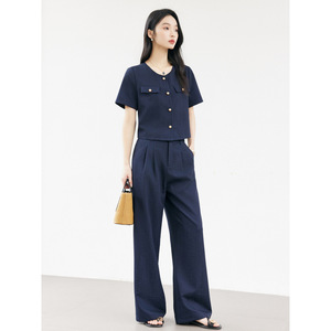 Women's Tencel Linen Suit Set Short Sleeve Summer Breathable Business Casual Work Wear Professional Commute Outfit - Product Image 1