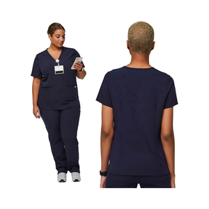 طقم سكرابز طبي عالي الجودة بشعار مخصص قماش منسوج جيد التهوية للأطباء والممرضات مقاس كبير 3XL زي مستشفى موحد - Product Image 3