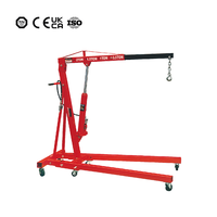 Grue d'atelier hydraulique certifiée CE de 2 tonnes, pliable, pour le levage et le démontage de moteurs de voiture, gain de place