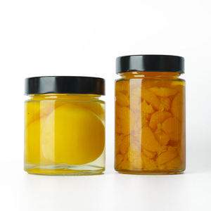 Barattoli <span class=keywords><strong>in</strong></span> <span class=keywords><strong>Vetro</strong></span> per Marmellata e Spezie da 6oz, 8oz, 12oz, 16oz, 26oz con Coperchi <span class=keywords><strong>in</strong></span> Metallo/Coperchio Nero - Product Image 1