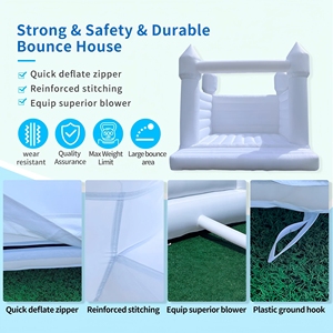 Oxford 13 'X 13 '<span class=keywords><strong>Casa</strong></span> de rebote blanca Alquiler de fiesta comercial Puente de gorila blanco Inflable Luna Saltando Castillo hinchable - Product Image 5