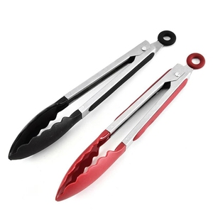 <span class=keywords><strong>Pince</strong></span> de cuisine antiadhésive de haute qualité 2026 pour barbecue, 9 et 12 pouces, en acier inoxydable, pour <span class=keywords><strong>salade</strong></span> - Product Image 1