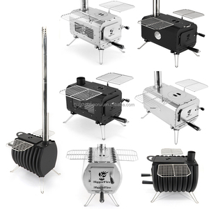 Poê<span class=keywords><strong>le</strong></span> à bois portable en acier inoxydable détachable pour camping, extérieur, à économie d'énergie, en fonte, pour tente - Product Image 3