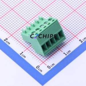 DB2EK-2.54-5P-GN-S Plug-in Terminal Block P=2.54mm Connector Male Plug 1x5P 2.54mm Green - Product Image 1