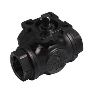 วาล์วบอลไฟฟ้าแบบขับเคลื่อนด้วยไฟฟ้า COVNA DN20 3/4 นิ้ว 3 ทาง แบบ T พอร์ต 1000 WOG 24 โวลต์ เกลียวใน ทำจากสแตนเลส CF8M - Product Image 3