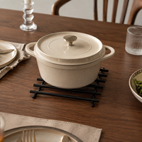 Socle en métal pour casseroles, protection de table résistante à la chaleur, support carré pour casseroles chaudes, tapis de table de cuisine, OEM ODM