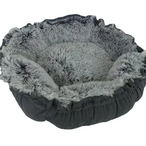 Economic Floral Pattern Cotton Dog Bed Soft Warm Durable Pet Kennel with Resistance to Dirt Comfortable Cushion for Cats Dogs