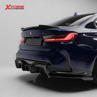 Diffuseur de pare-chocs arrière en fibre de carbone sèche XTREME style AD, séparateur latéral de pare-chocs, kit carrosserie pour BMW G80 G82 M3 M4