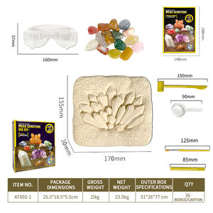 Descavar Gemstones Reais Coloridos Kit De Escavação De Rocha Coleção De Geologia Presentes Gemstone Dig Kit com Ferramentas De Mineração - Product Image 4