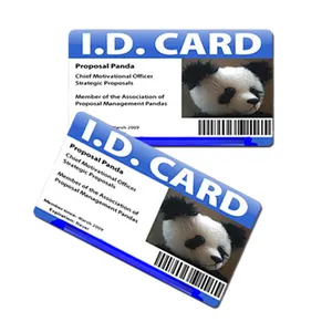 CR80 אשראי כרטיס גודל הזרקת דיו להדפסה פלסטיק PVC לאומי מזהה כרטיס