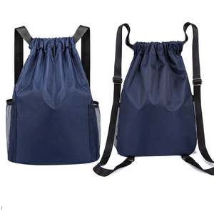 Sac à dos de sport pliable unisexe en polyester imperméable avec cordon de serrage pour la randonnée et les voyages – Vente en gros - Product Image 2