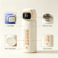 Nouvelle conception Bouteille d'eau isotherme en acier inoxydable, performance thermique 12-24 heures, poignée portable, boucle carrée, maintien au froid optimal