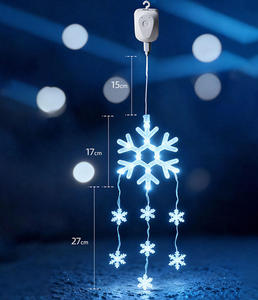 Holiday Star <b>Lights</b> Warm Color IP54 Waterproof Rechargeable Solar Powered LED Christmas Decoration Outdoor - Product Image 4