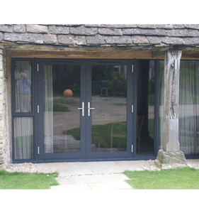 Puerta <span class=keywords><strong>de</strong></span> Vidrio <span class=keywords><strong>de</strong></span> Aleación <span class=keywords><strong>de</strong></span> Aluminio y Acero para Exteriores, <span class=keywords><strong>Diseño</strong></span> Gráfico Moderno, Apertura Lateral Doble, para Hoteles, Superficie Acabada - Product Image 6