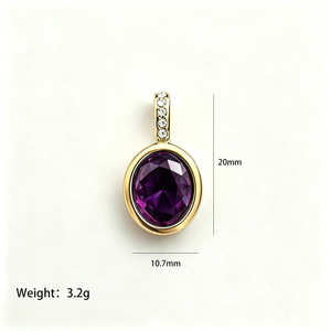 C&J Yanye Colgante de Joyería Fina de Moda con 12 Piedras de Nacimiento, de Acero Inoxidable, Geométrico, con Zirconia y Diamante, Accesorios DIY al por Mayor - Product Image 6