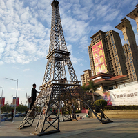2026 métal Arts artisanat couleur argent 3m 10ft 20ft tour eiffel pour décorations d'événements de fête de Paris
