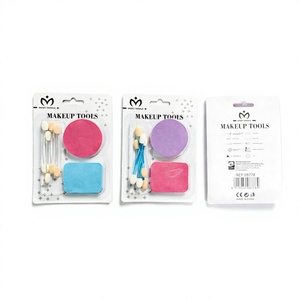 Fashionable Plastic Makeup Tools Square Round Powder Puff Eyeshadow Brush Set 12-Piece Promotional Gift - Product Image 1