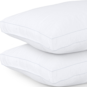 Qualité supérieure <span class=keywords><strong>2</strong></span> Pack Blanc Peluche 100% Polyester Lit Gousset Oreillers - Product Image 3