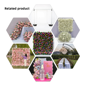 อุปกรณ์ตกแต่งงานแต่งงานรูปนางฟ้าบ้านแสนวิเศษดอกไม้ประดิษฐ์ติดผนังฉากหลังเวทีแต่งงานแบบม้วนขึ้น - Product Image 5